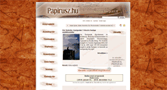 Desktop Screenshot of papirusz.hu